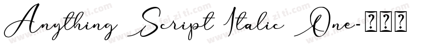 Anything Script Italic One字体转换